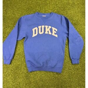 Duke Blue Devils Sweatshirt Mens Small Blue TCX Basketball NCAA Fleece Lined